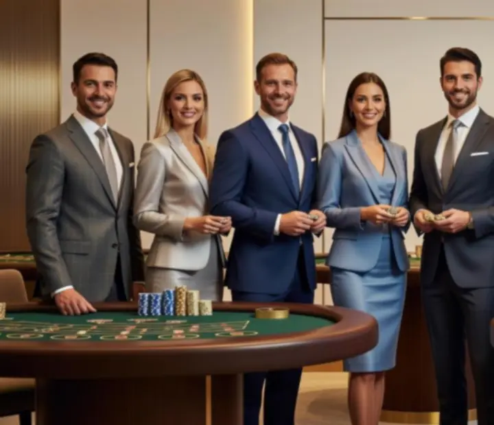 Moderátoři a hostesky HraniceA na elegantní kasinové párty