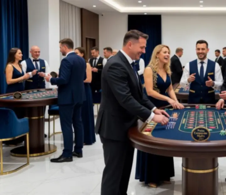 Elegantní kasinová scéna připravená pro firemní večer HraniceA